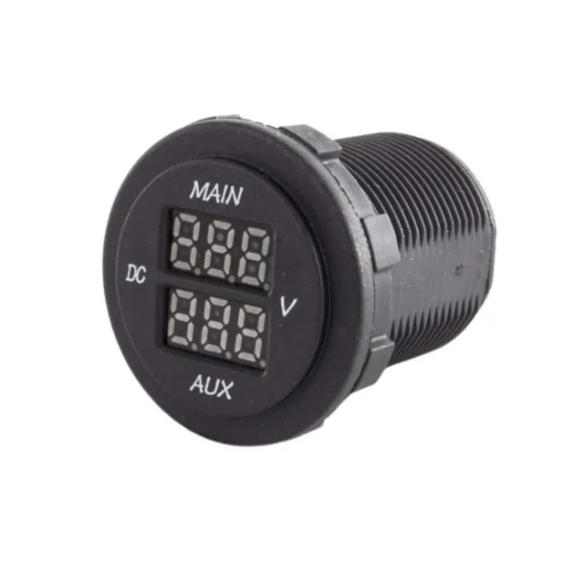 Carbest voltmètre double 2 batteries LED 10-60V noir